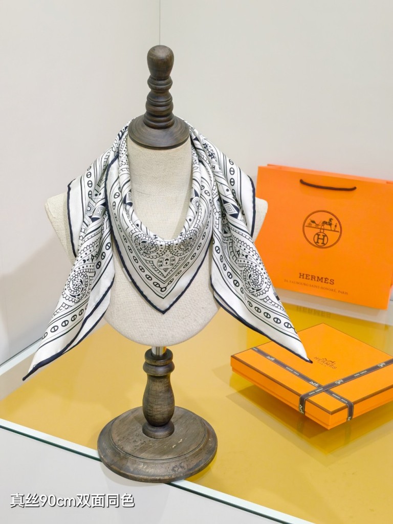 Hermes Double-Sided Silk Scarf-175