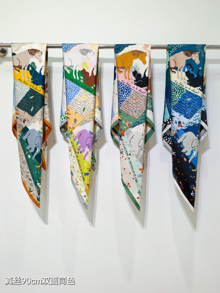 Hermes Double-Sided Silk Scarf-172