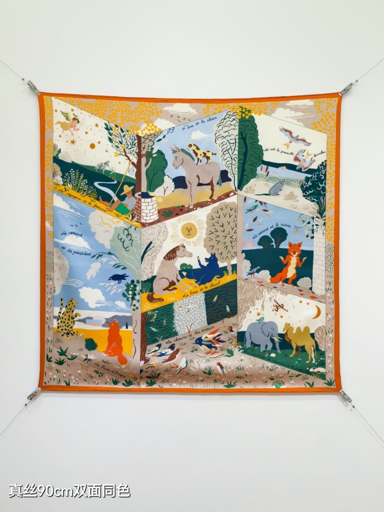 Hermes Double-Sided Silk Scarf-169