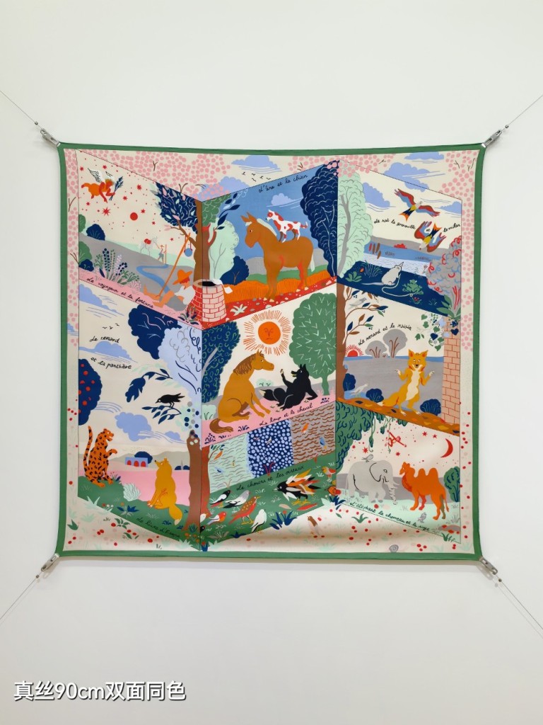 Hermes Double-Sided Silk Scarf-160
