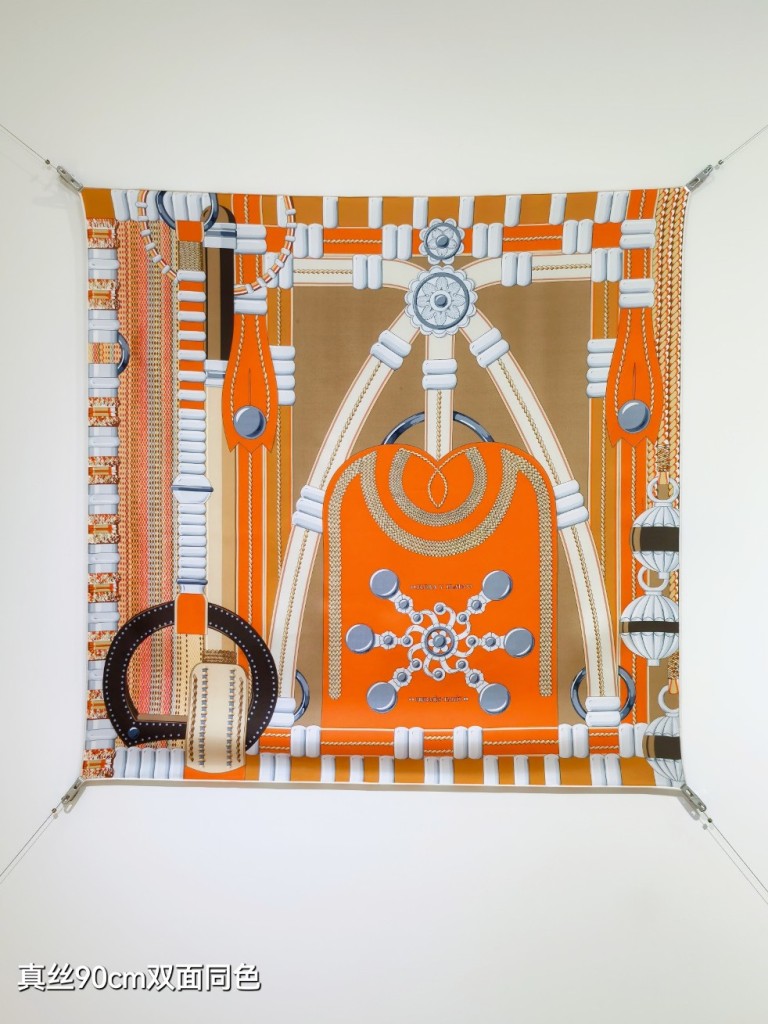 Hermes Double-Sided Silk Scarf-156