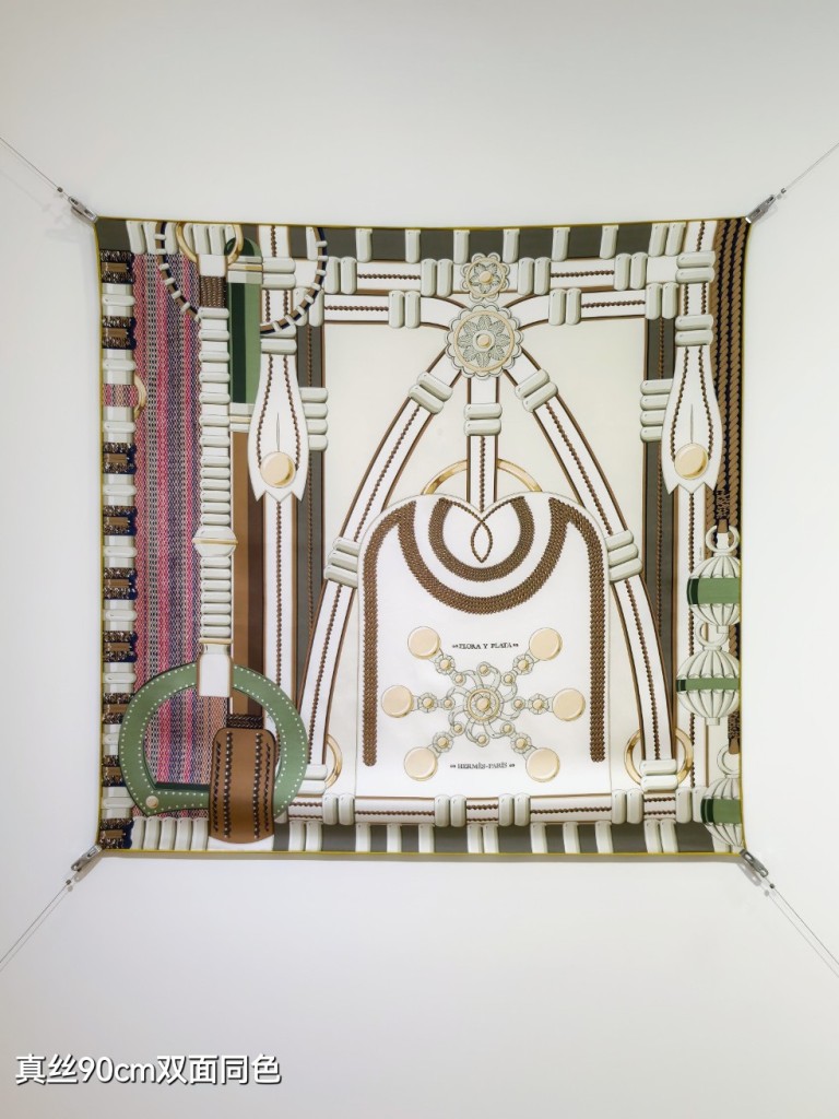 Hermes Double-Sided Silk Scarf-153
