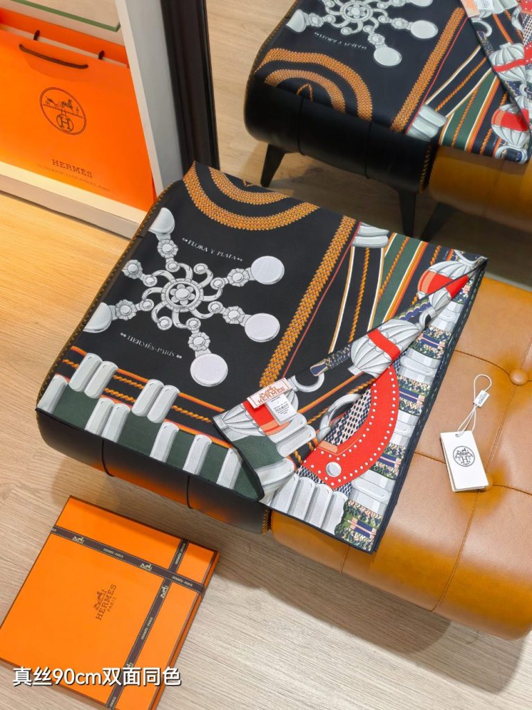 Hermes Double-Sided Silk Scarf-151
