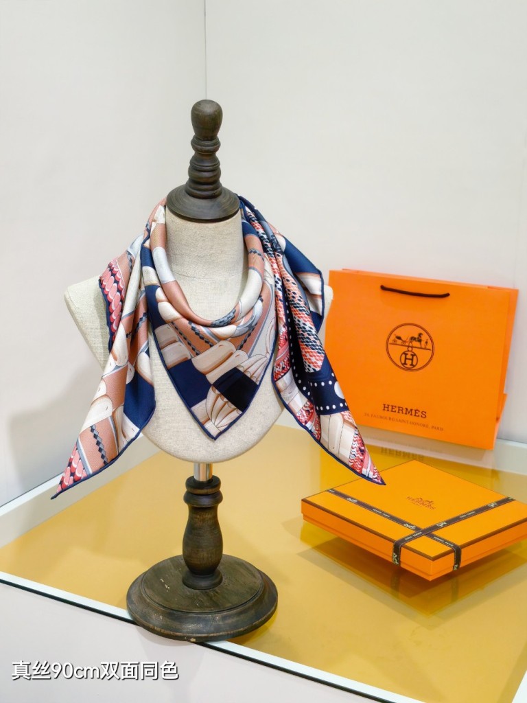 Hermes Double-Sided Silk Scarf-149