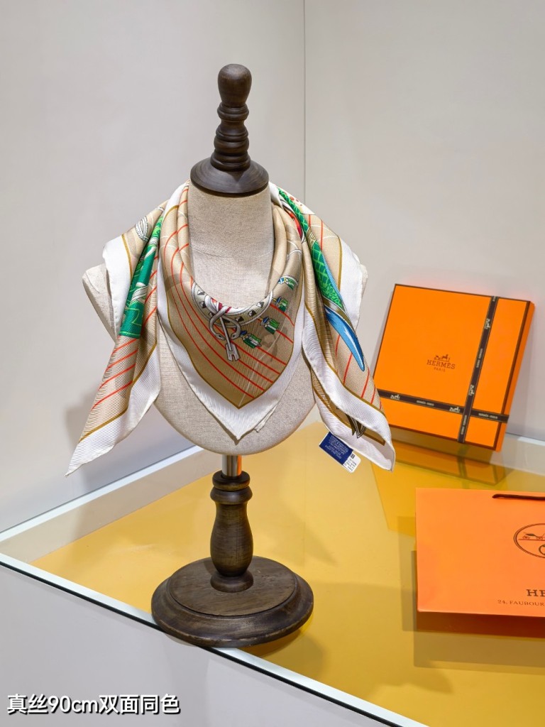 Hermes Double-Sided Silk Scarf-146
