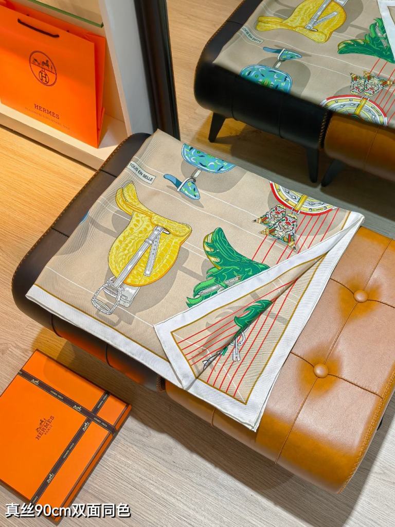 Hermes Double-Sided Silk Scarf-145
