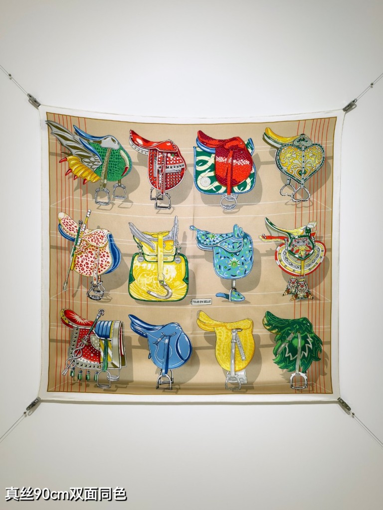 Hermes Double-Sided Silk Scarf-144
