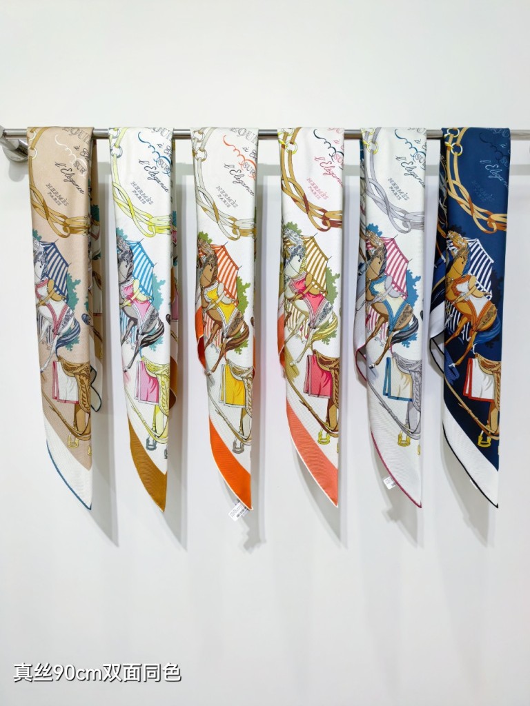 Hermes Double-Sided Silk Scarf-143