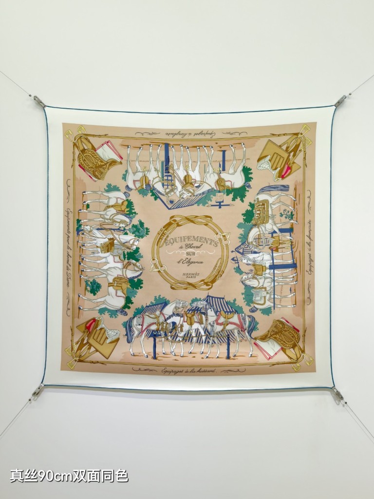 Hermes Double-Sided Silk Scarf-139