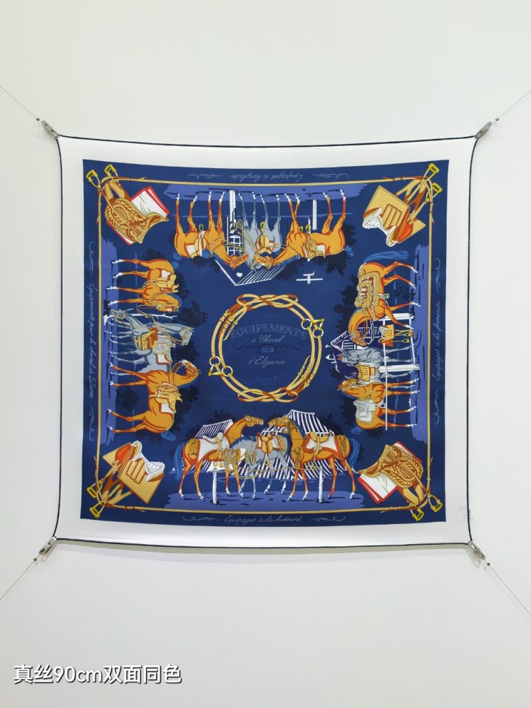 Hermes Double-Sided Silk Scarf-133