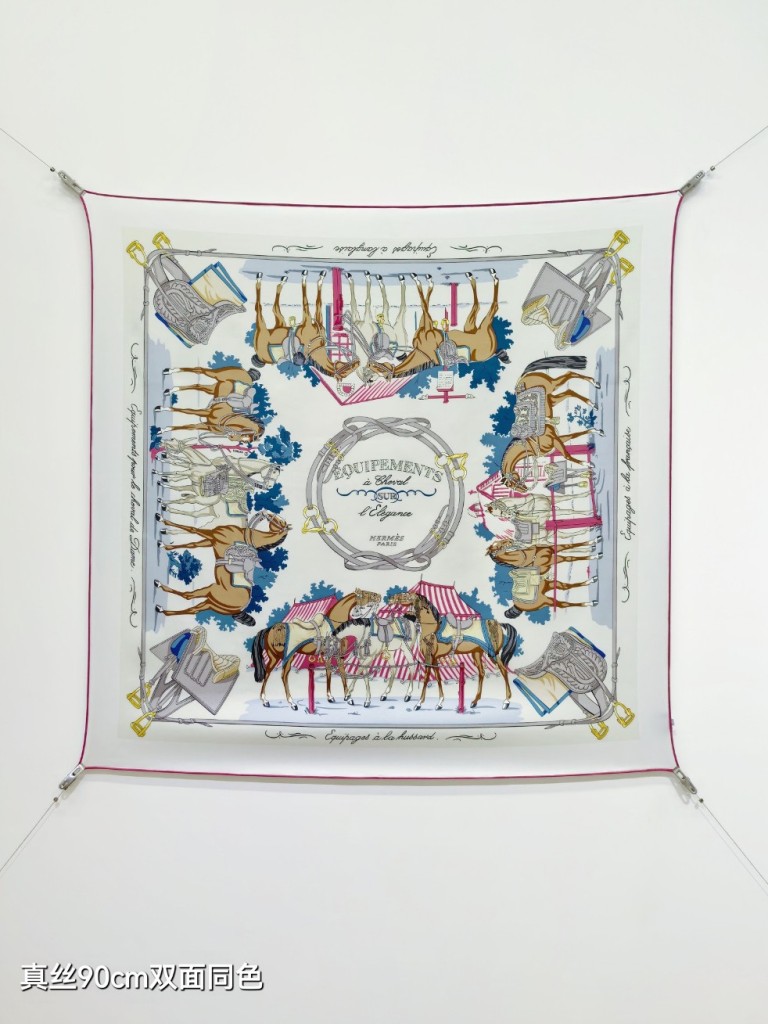 Hermes Double-Sided Silk Scarf-131