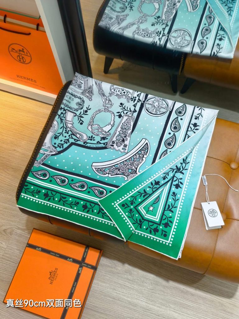 Hermes Double-Sided Silk Scarf-117