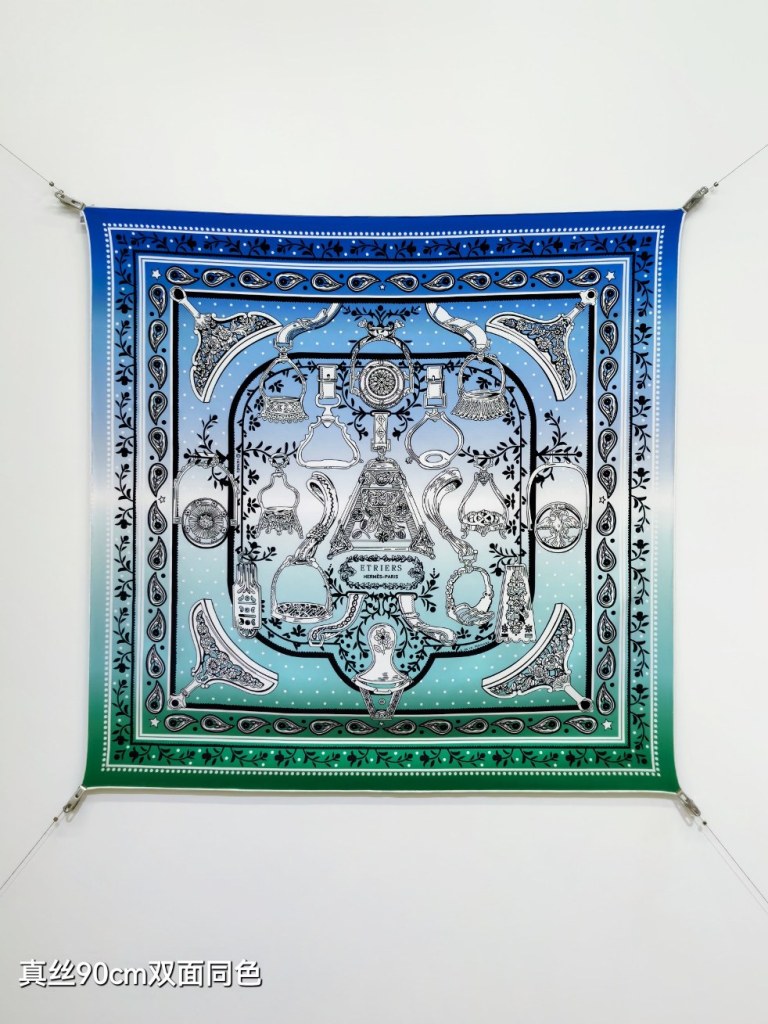 Hermes Double-Sided Silk Scarf-116