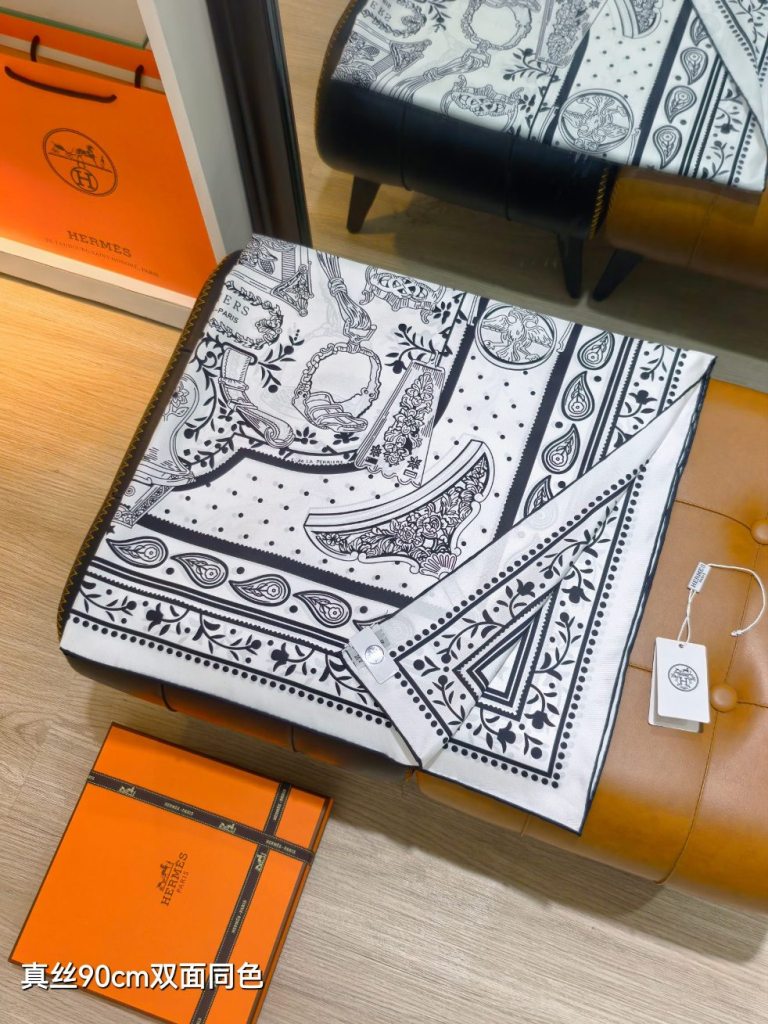 Hermes Double-Sided Silk Scarf-115