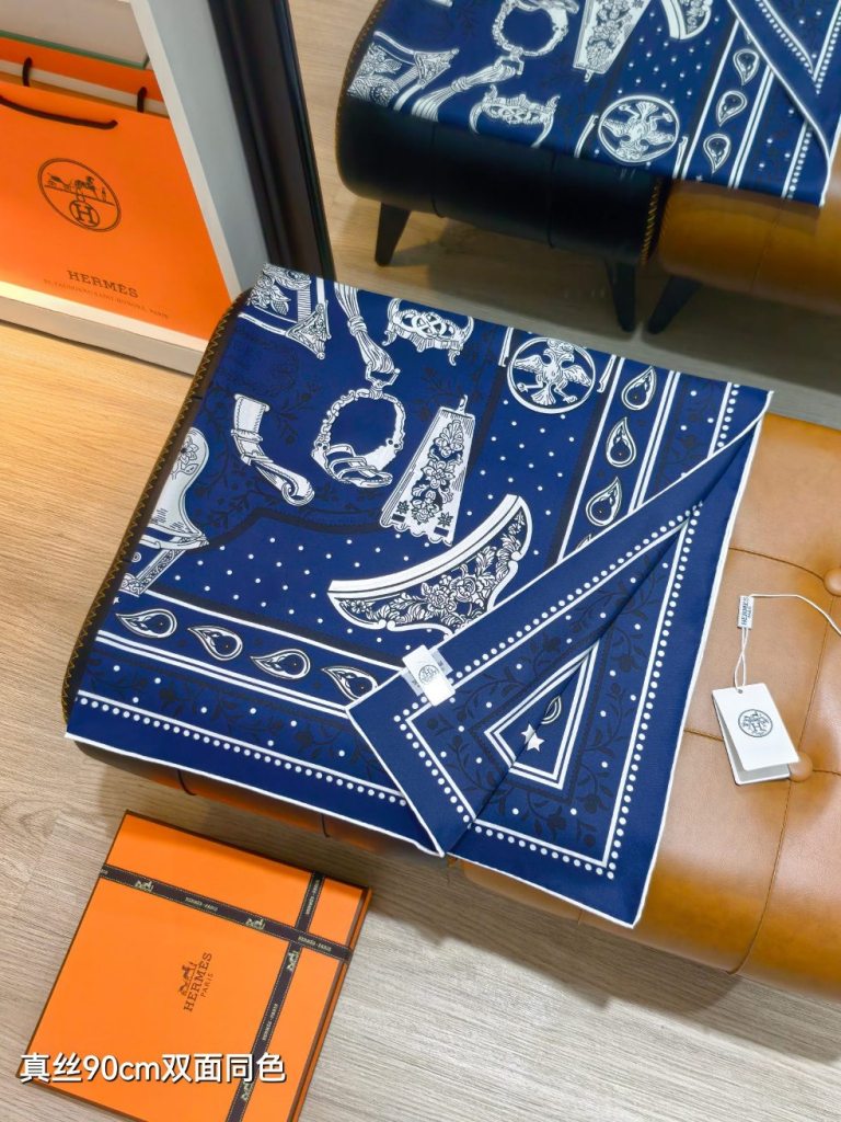 Hermes Double-Sided Silk Scarf-113
