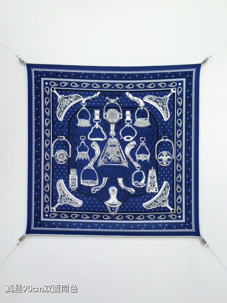 Hermes Double-Sided Silk Scarf-112