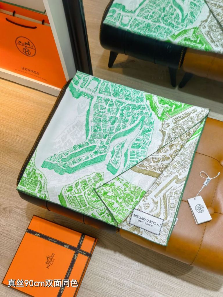 Hermes Double-Sided Silk Scarf-101