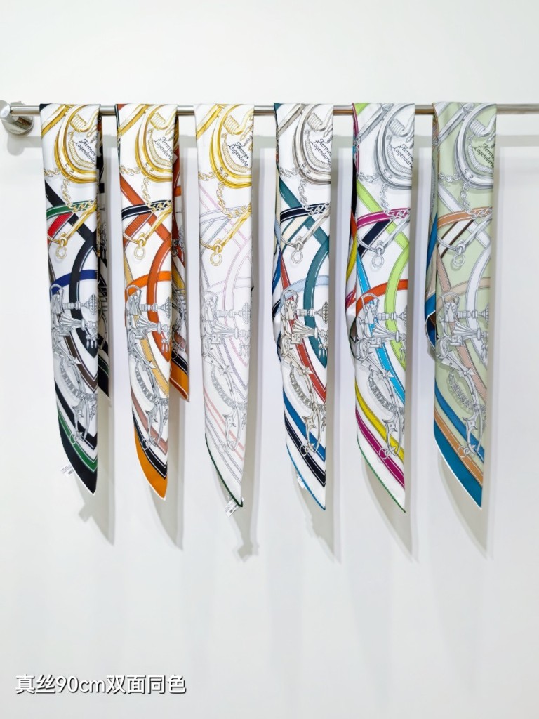 Hermes Double-Sided Silk Scarf-098