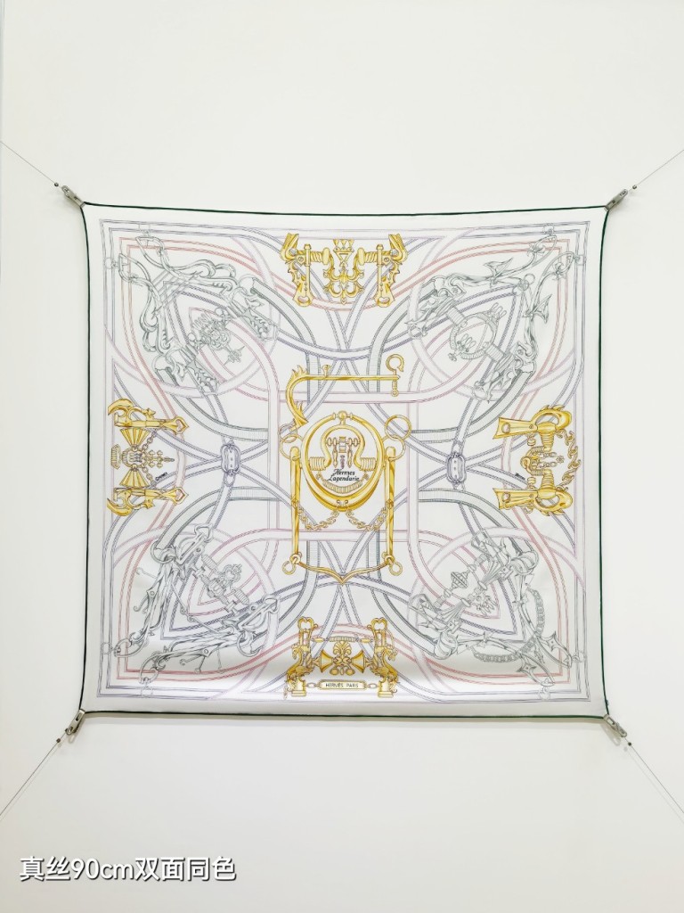 Hermes Double-Sided Silk Scarf-096