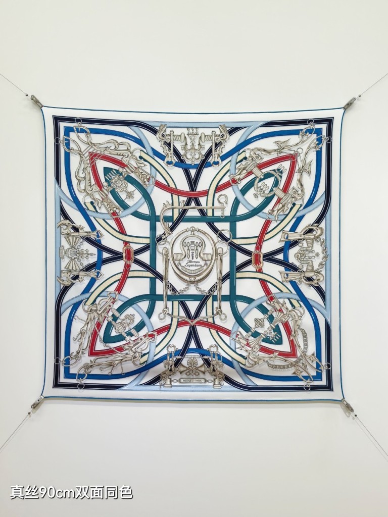 Hermes Double-Sided Silk Scarf-092