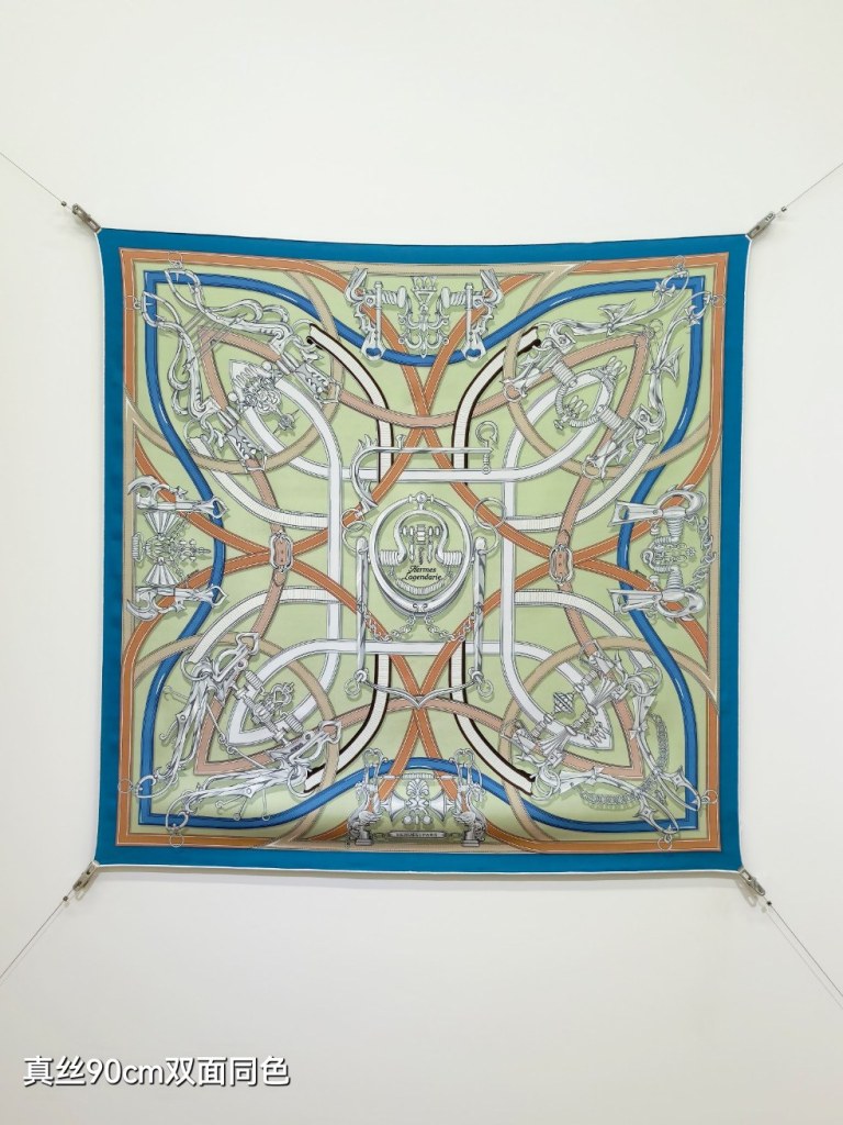 Hermes Double-Sided Silk Scarf-090