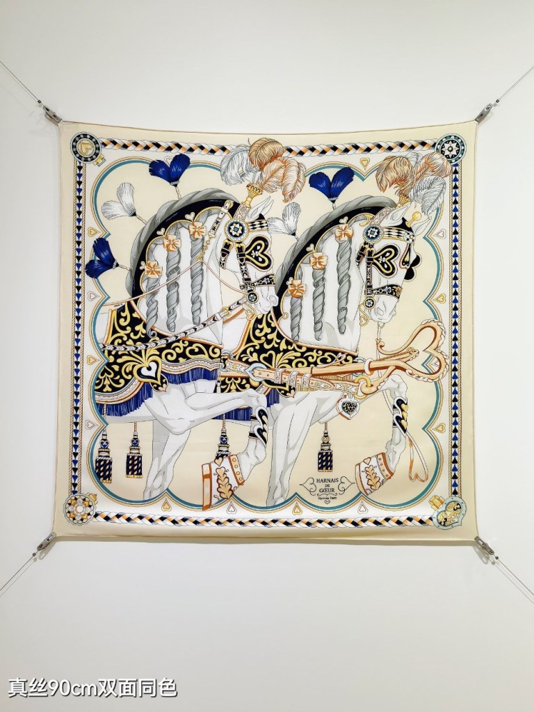Hermes Double-Sided Silk Scarf-078