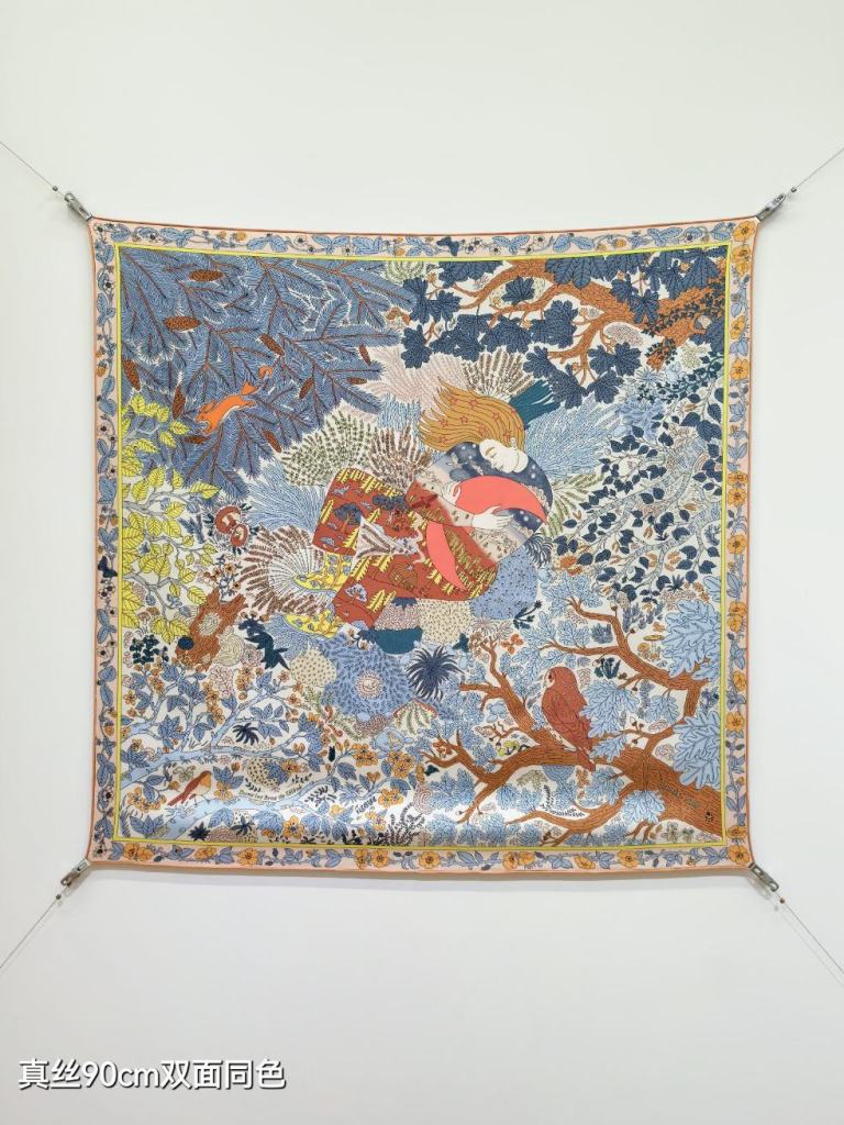 Hermes Double-Sided Silk Scarf-070
