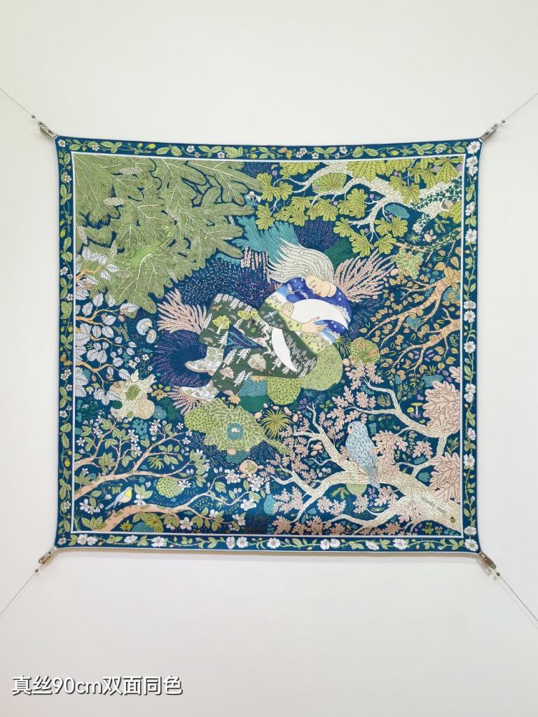 Hermes Double-Sided Silk Scarf-068