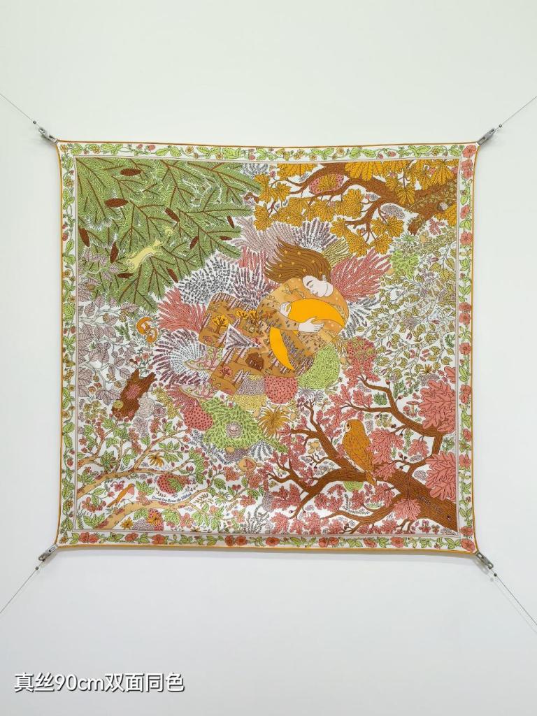 Hermes Double-Sided Silk Scarf-064