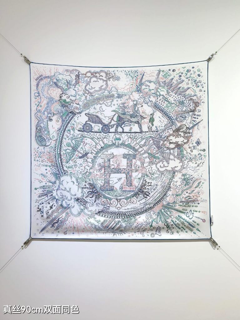 Hermes Double-Sided Silk Scarf-058