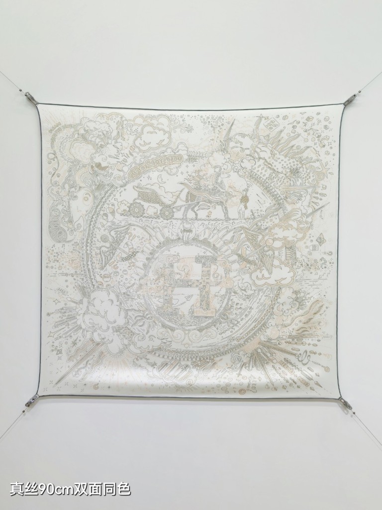 Hermes Double-Sided Silk Scarf-055