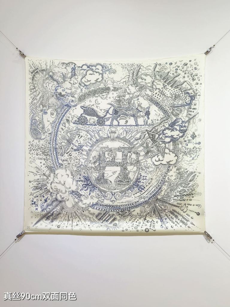 Hermes Double-Sided Silk Scarf-051