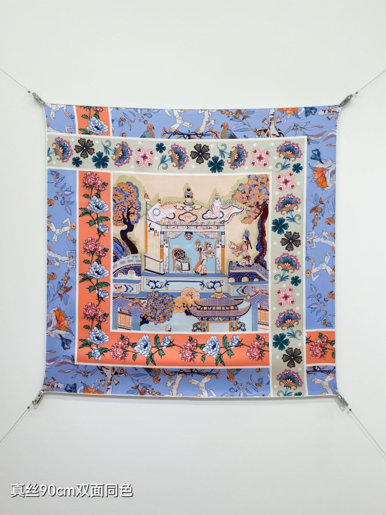Hermes Double-Sided Silk Scarf-048