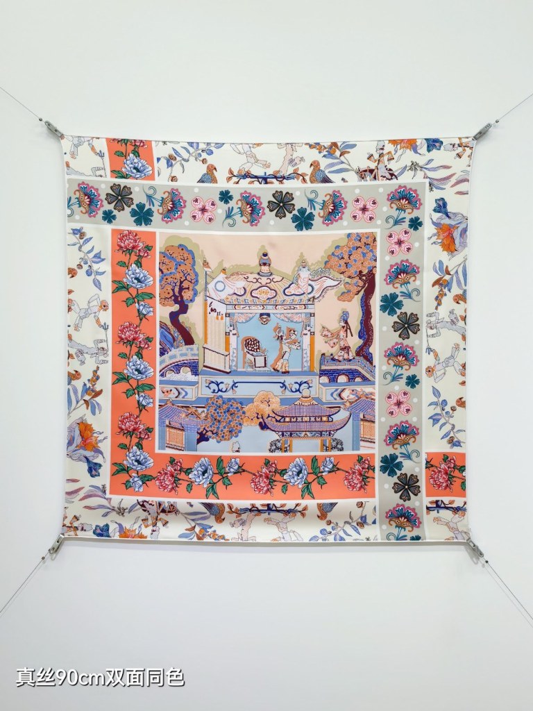 Hermes Double-Sided Silk Scarf-045