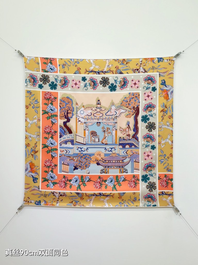 Hermes Double-Sided Silk Scarf-042