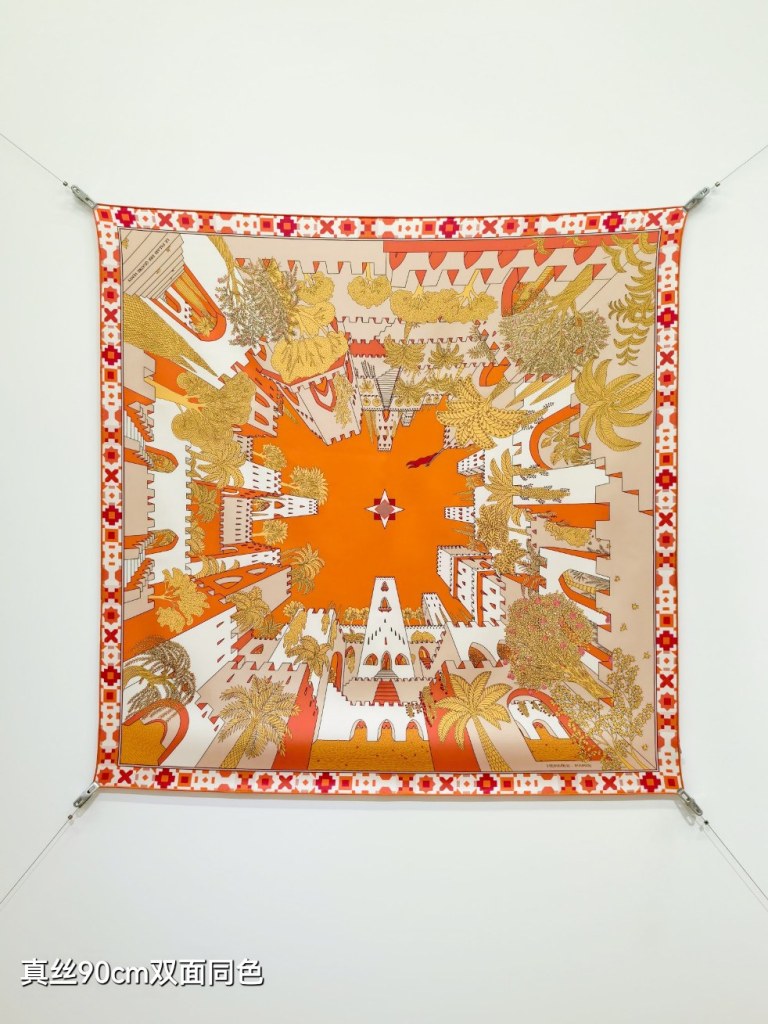 Hermes Double-Sided Silk Scarf-032