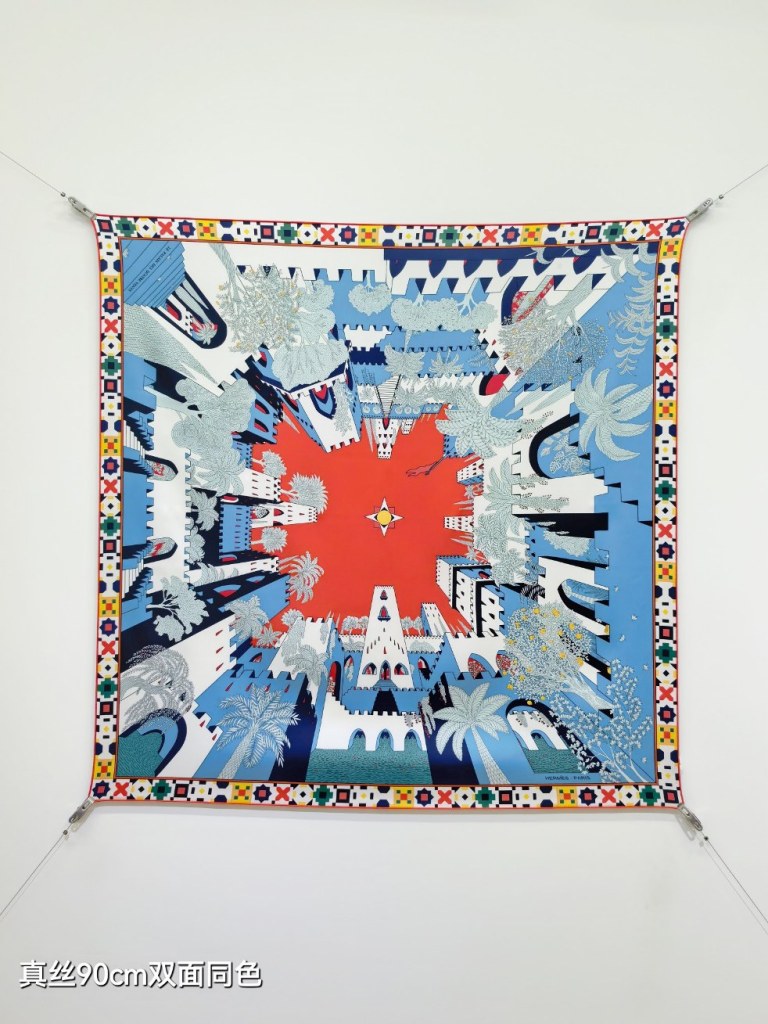 Hermes Double-Sided Silk Scarf-029