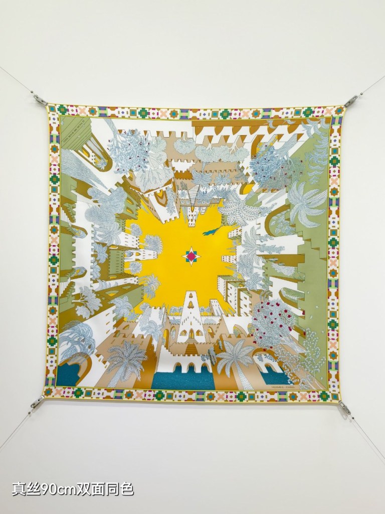 Hermes Double-Sided Silk Scarf-026