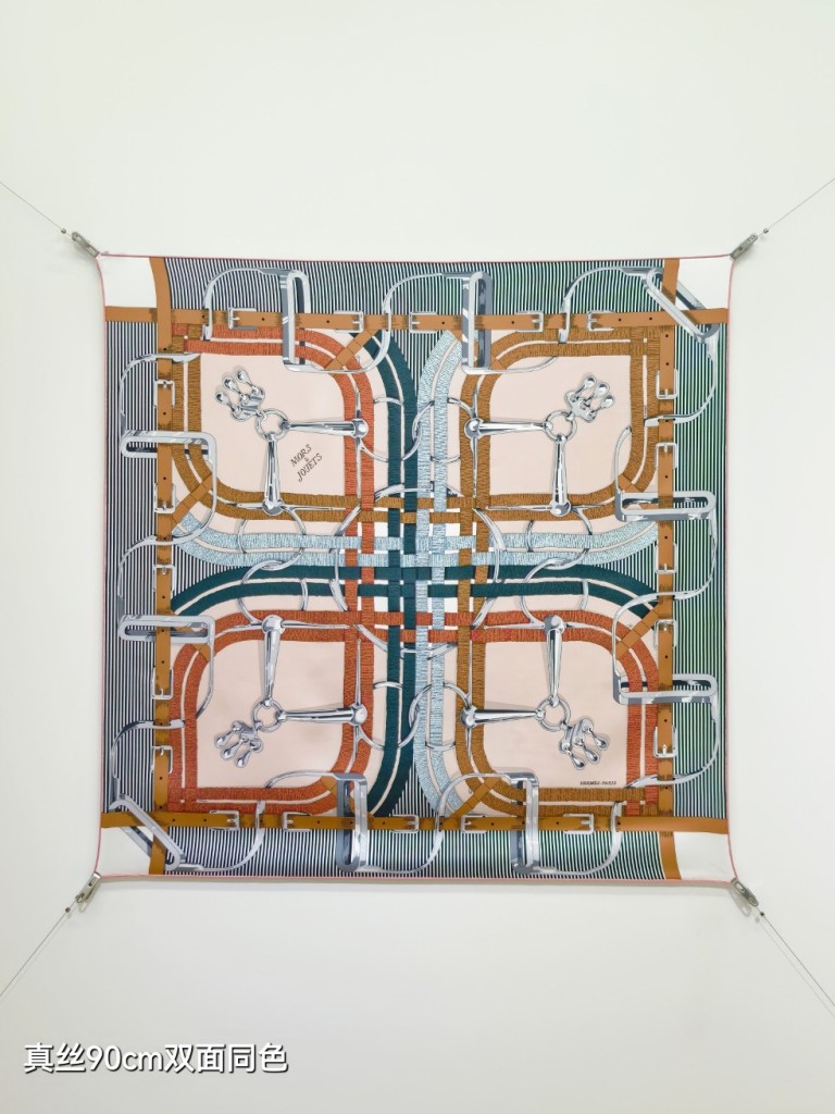 Hermes Double-Sided Silk Scarf-024