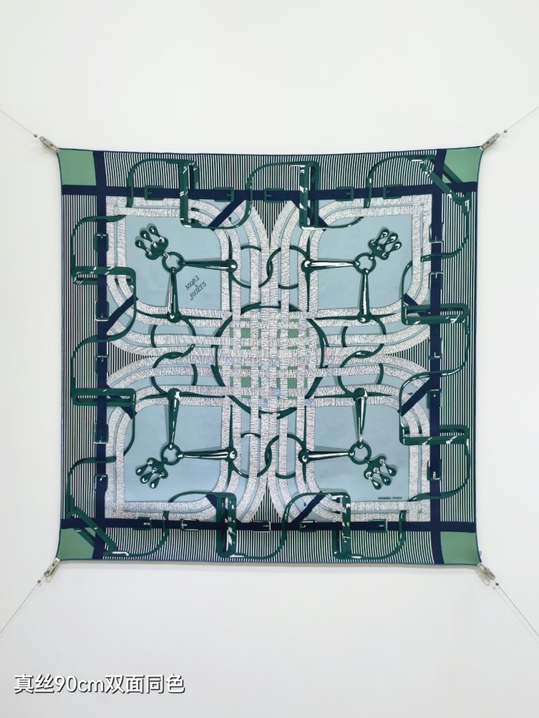 Hermes Double-Sided Silk Scarf-019