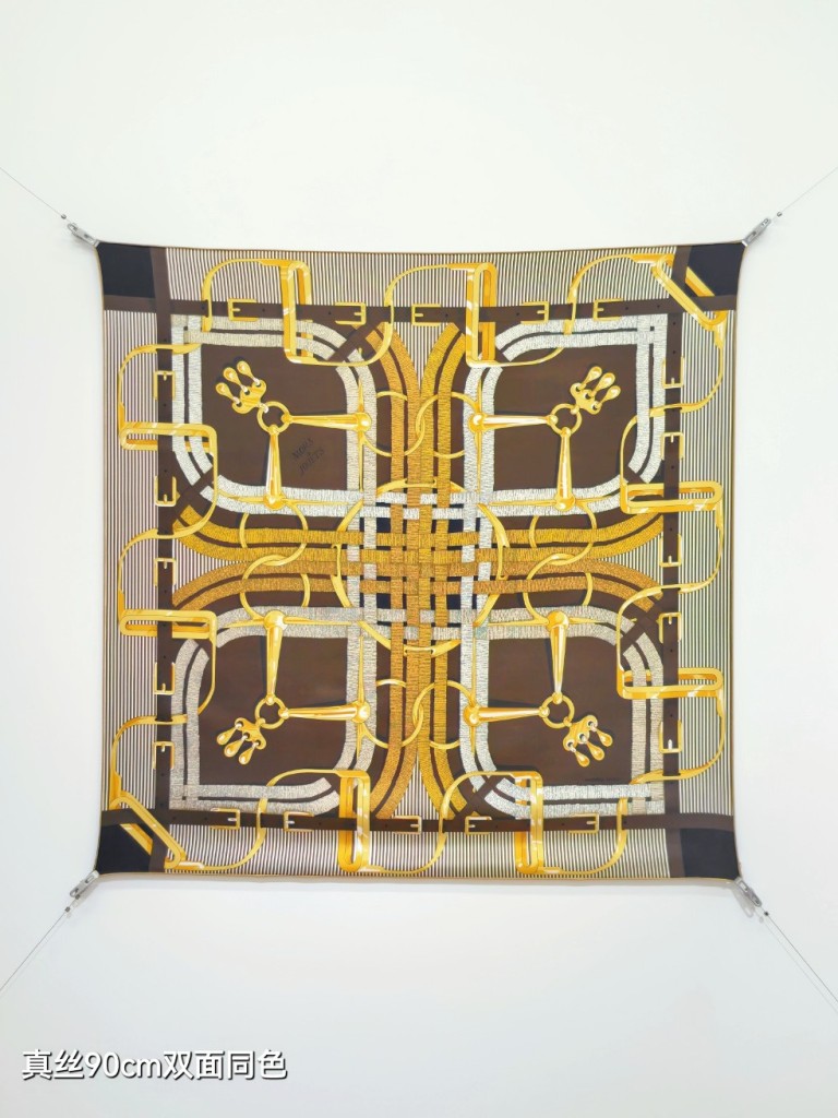 Hermes Double-Sided Silk Scarf-017
