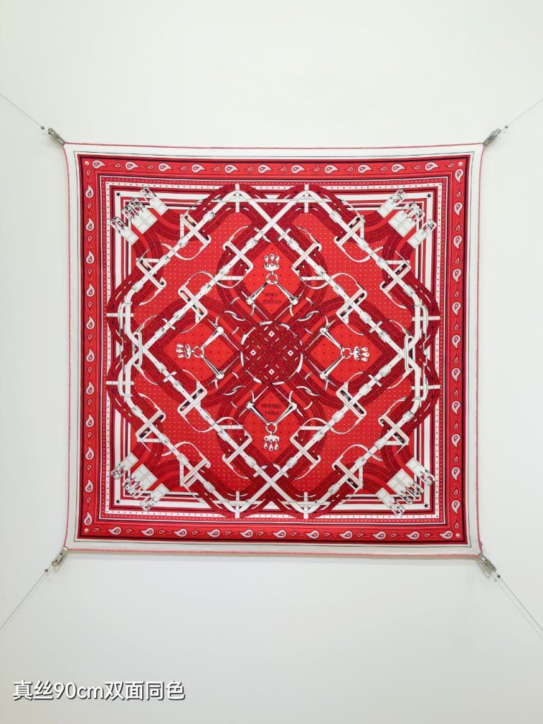 Hermes Double-Sided Silk Scarf-004
