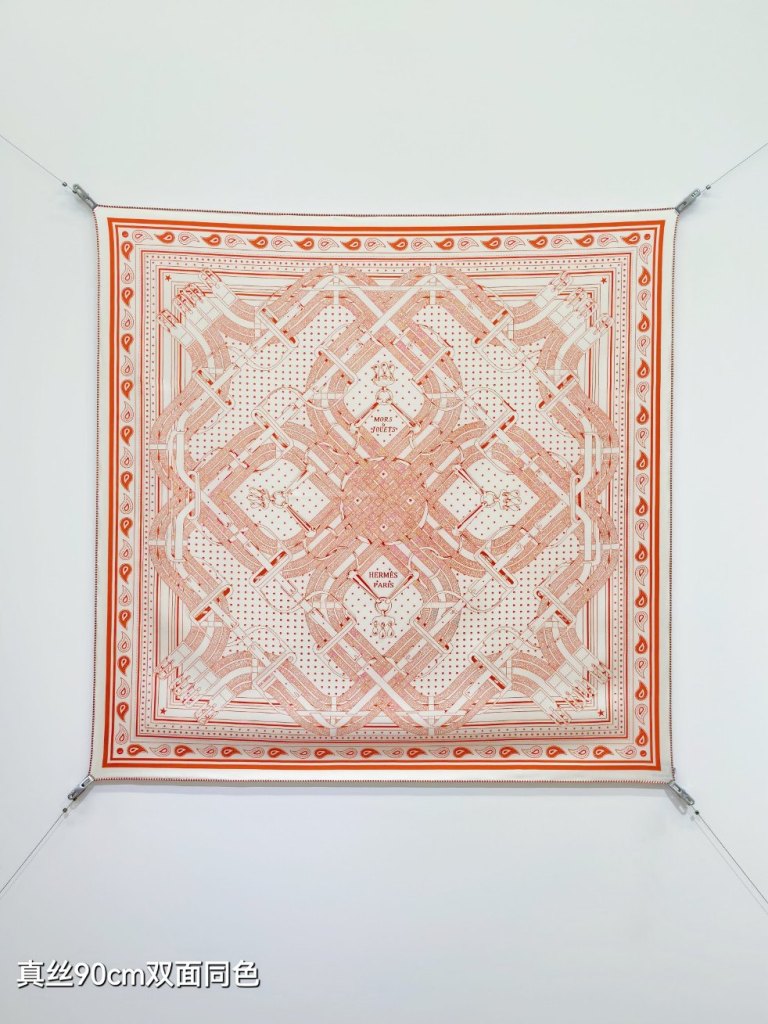 Hermes Double-Sided Silk Scarf-001