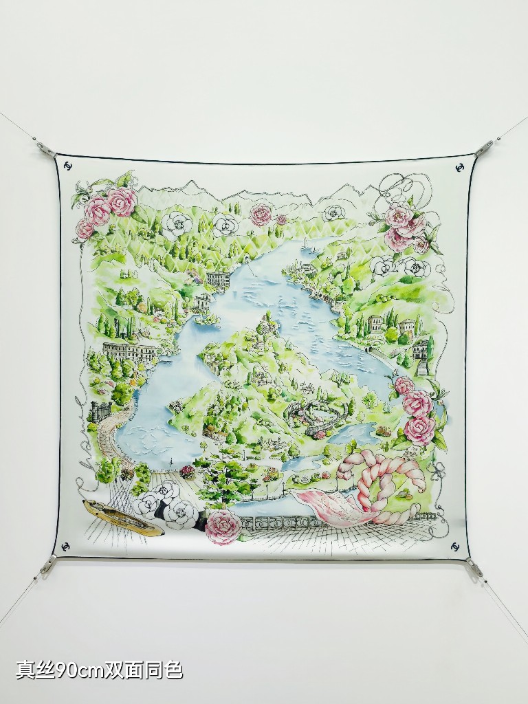 Chanel Double-Sided Silk Scarf-227