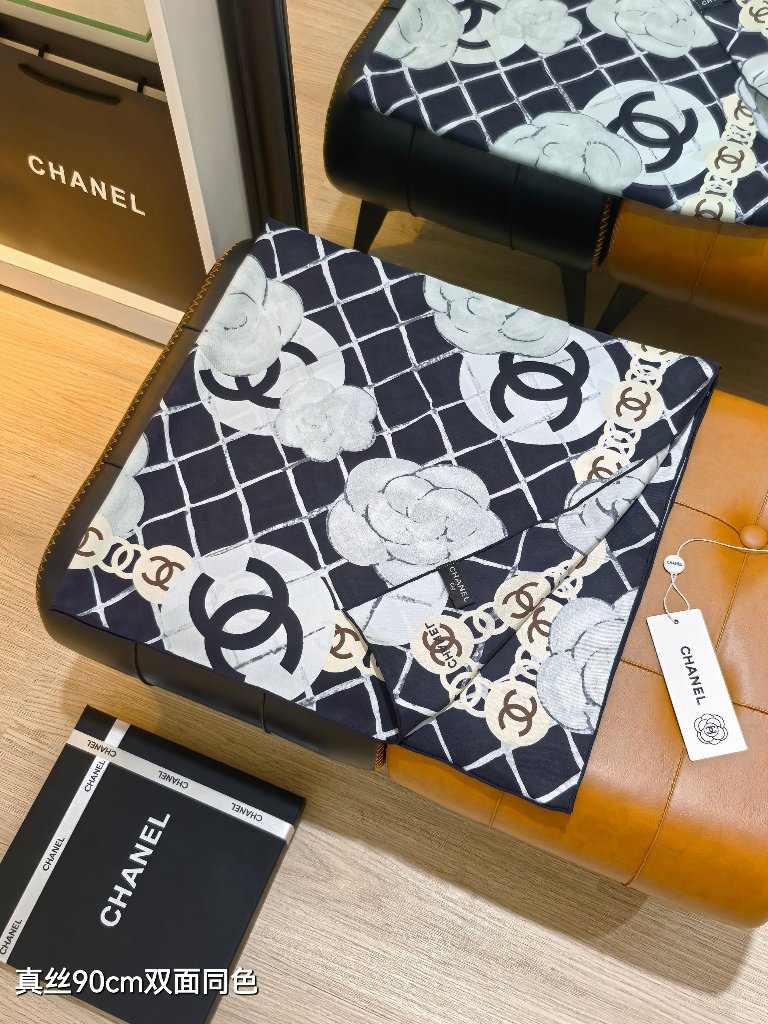 Chanel Double-Sided Silk Scarf-225