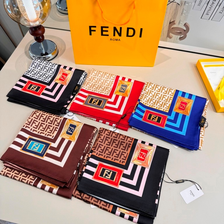 Fendi Single-Sided Silk Scarf-043