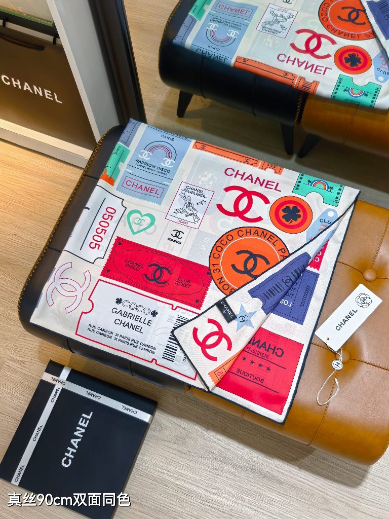 Chanel Double-Sided Silk Scarf-209