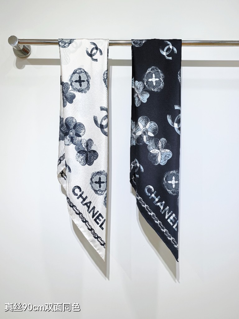 Chanel Double-Sided Silk Scarf-207