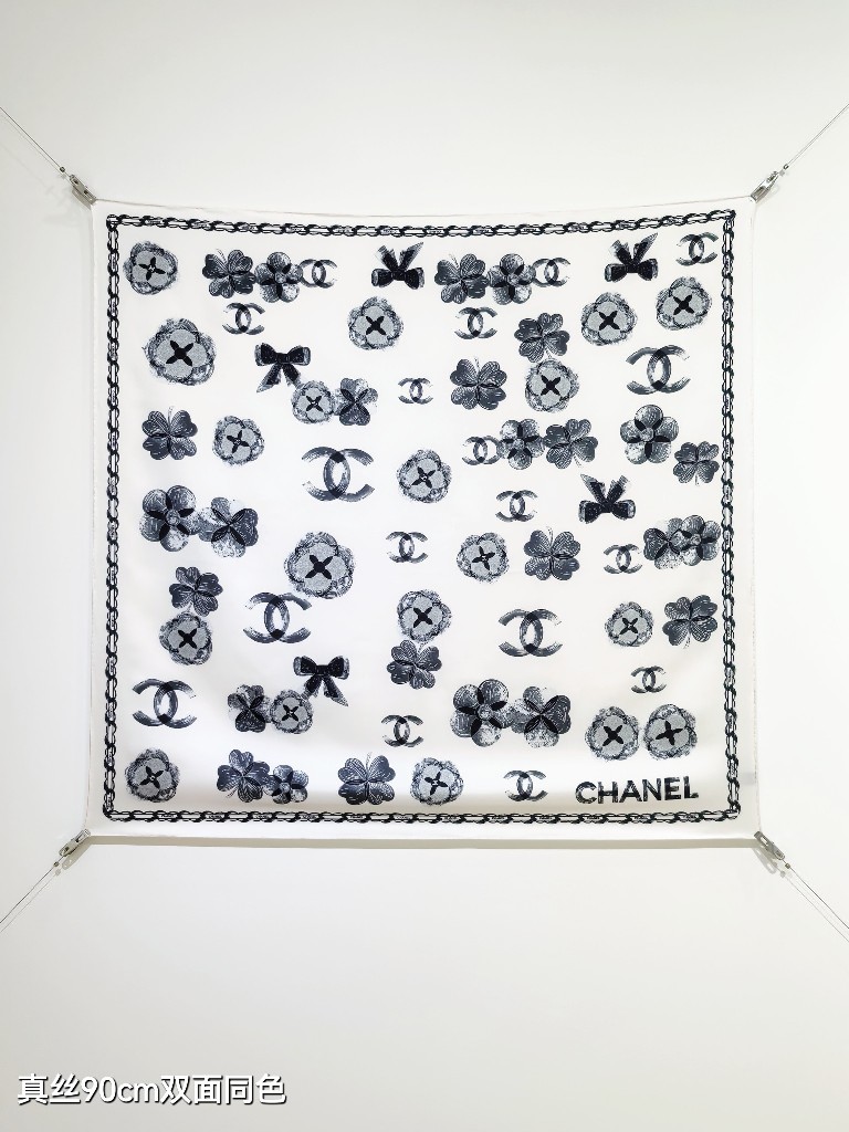 Chanel Double-Sided Silk Scarf-204