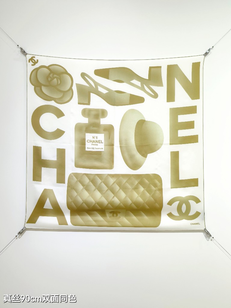 Chanel Double-Sided Silk Scarf-198
